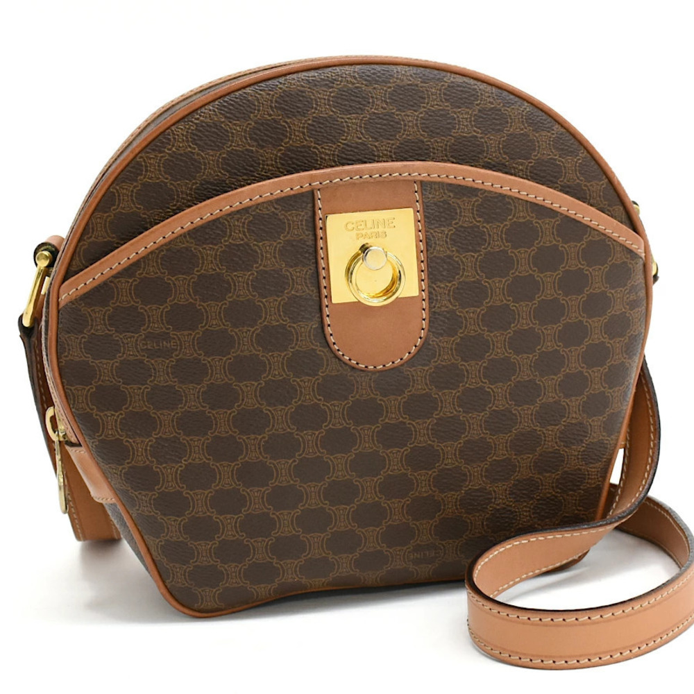 Celine Crossbody Bag Macadam Leather Brown